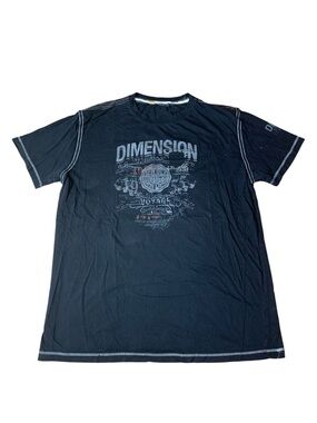 Dimension Premium Denim Graphic Tee Black XLT | Distressed